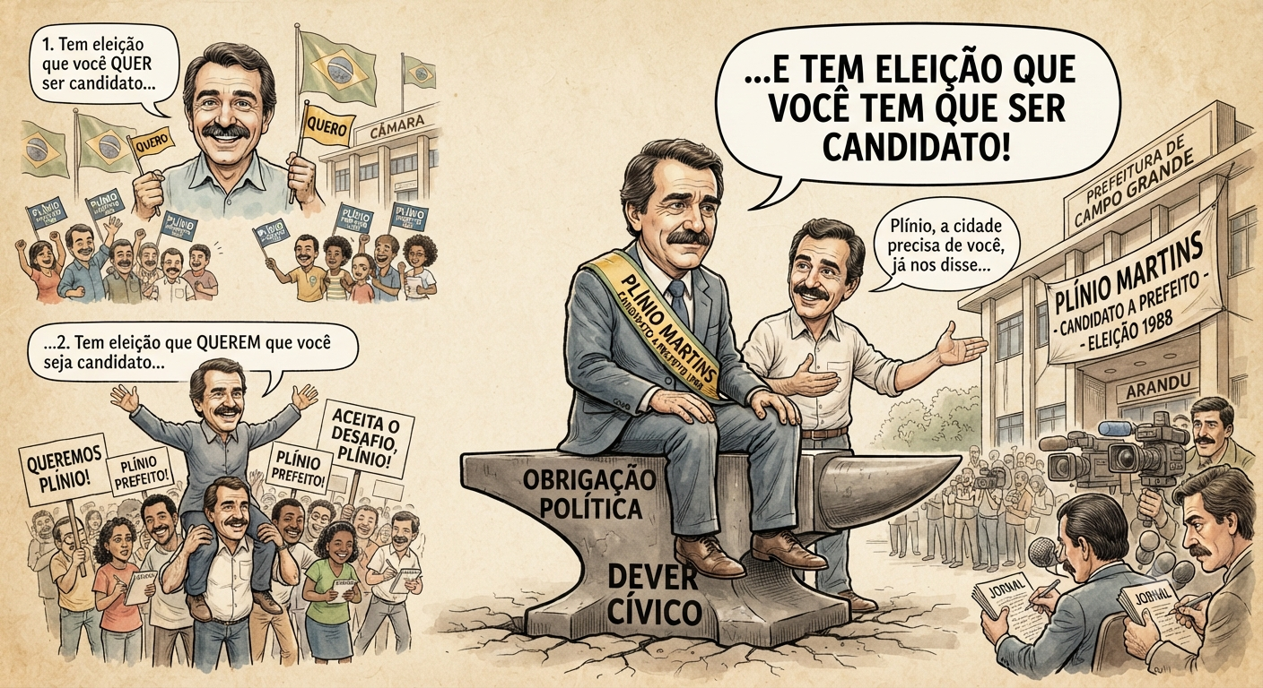 Plinio Martins e a obrigação de ser candidato